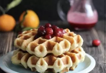 Cranberry-Orange Protein Waffles