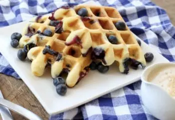 Blueberry Protein Waffles