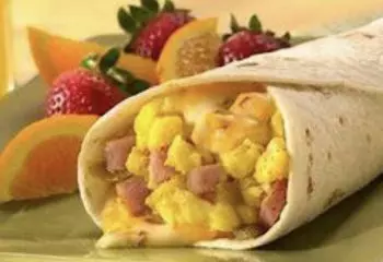 Ham, Egg White and Cheese Breakfast Wrap