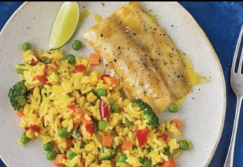 Ginger Glazed Tilapia w/ Fried Rice-Weight Loss, DF