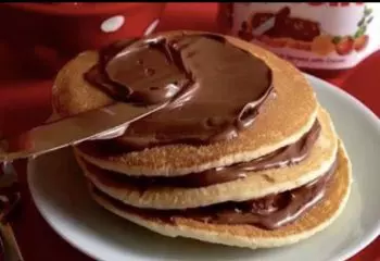 Buttermilk Protein Pancakes with Nutella