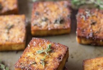 Parmesan Crusted Tofu-Vegetarian