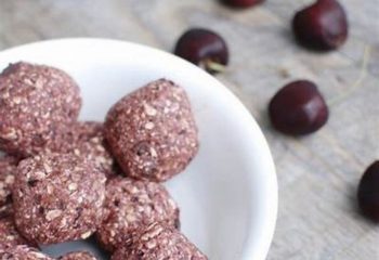 Cherry Chocolate Energy Bites-Vegan
