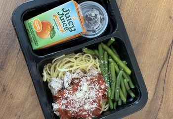 -Spaghetti Bowl with Green Beans- Kid Meal