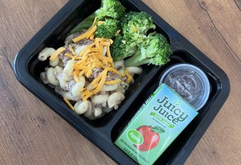 -Cheesy Burger Mac with Broccoli- Kid Meal