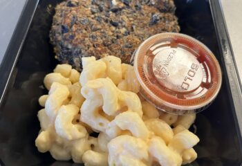 Black Bean Burger w/ Mac N Cheese-Vegetarian